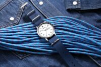 Apus II White Canvas Blue