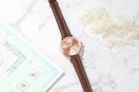 VELA ROSEGOLD BROWN LEATHER