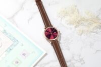 VELA BURGUNDY BROWN LEATHER